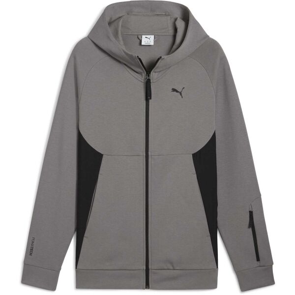 Puma TECH FULL ZIP HOODIE DK Pánská mikina