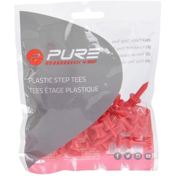 PURE 2 IMPROVE PLASTIC STEP TEES 31MM 30KS Golfová týčka