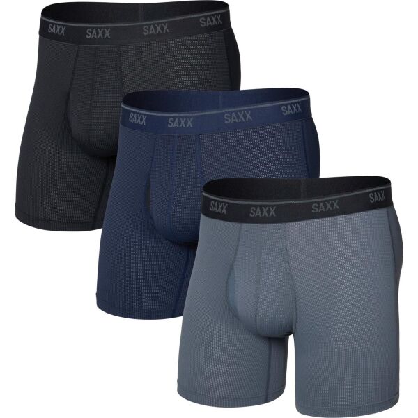 SAXX QUEST QUICK-DRY MESH BOXER BRIEF FLY 3PK Pánské boxerky