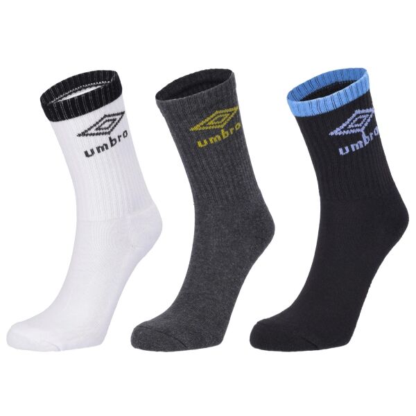 Umbro STRIPED CREW SOCKS JNR - 3 PACK Dětské ponožky
