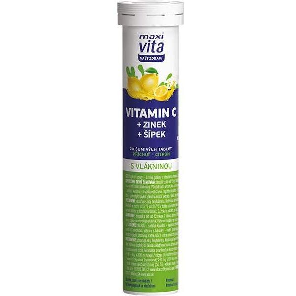 VITAR MAXI VITA VITAMIN C+ZINEK+ŠÍPEK 20 EFF. TBL. Doplněk stravy