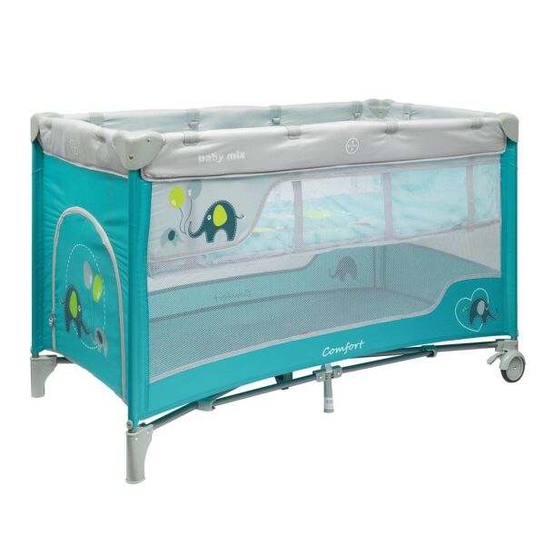 BABY MIX SLONI Dětská cestovní postýlka