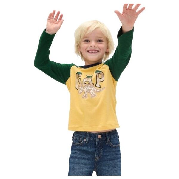 GAP V-FRCH LS LOGO RAGLAN T Dětské tričko