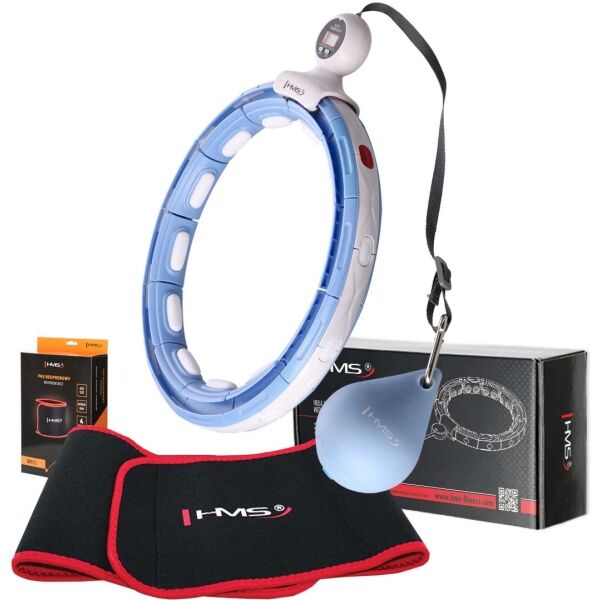 HMS SET HHM15 + BR163 Sada masážní obruče se závažím a zeštíhlujícího pásu