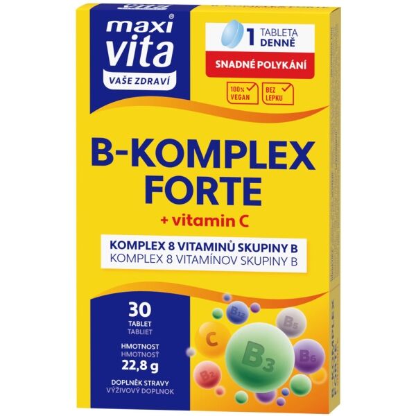 VITAR MAXI VITA B KOMPLEX FORTE+ + VITAMIN C 30 TAB Doplněk stravy