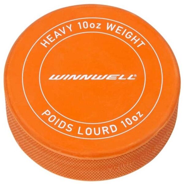 WINNWELL HOKEJOVÝ PUK WINNWELL ORANŽOVÝ TĚŽKÝ S LOGEM Hokejový puk