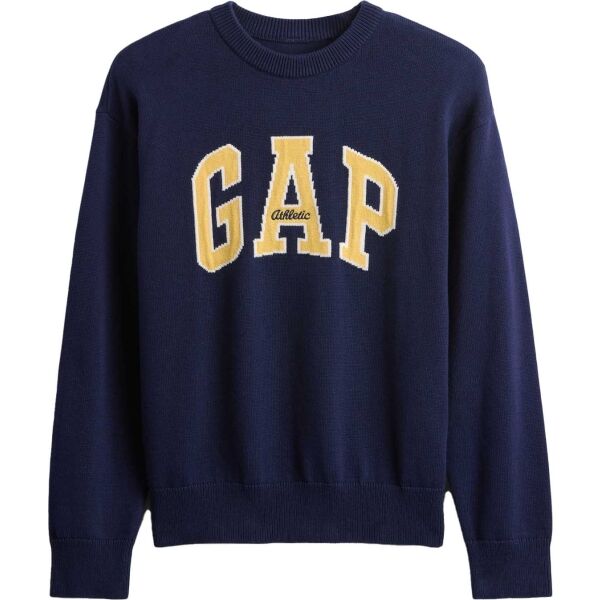 GAP V-JPN GAP ATHLETIC LOGO INTARSIA CREW Chlapecký svetr