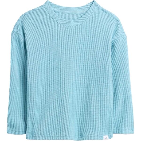 GAP V-LS COZY WAFFLE CREW Dětské tričko