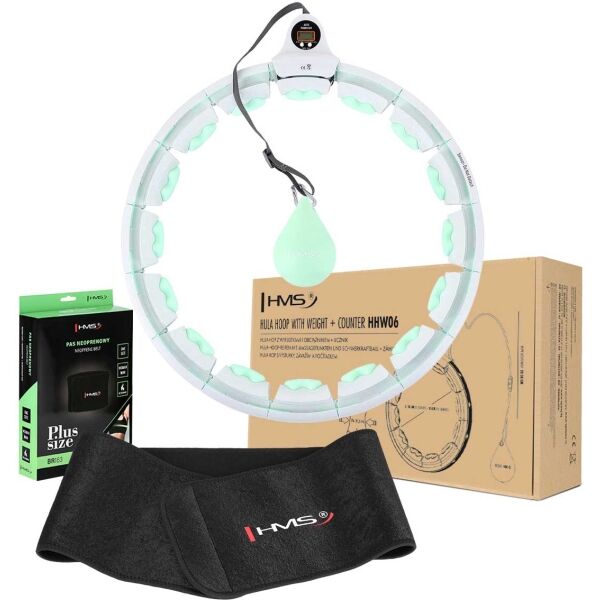 HMS SET HHW06 + BE163 PLUS SIZE Sada masážní obruče se závažím a zeštíhlujícího pásu