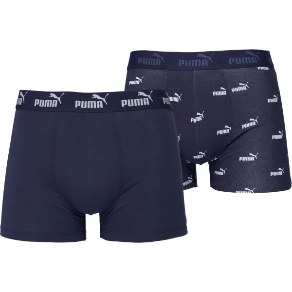 Puma ELEMENTS MEN LOGO PRINT BOXERS 2P Pánské boxerky