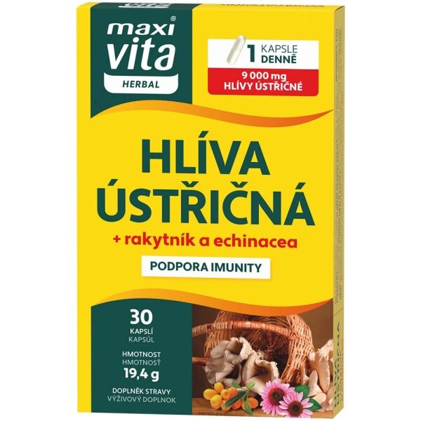 VITAR MAXI VITA HERBAL HLÍVA ÚSTŘIČNÁ+RAKYTNÍK 30 TBL Doplněk stravy