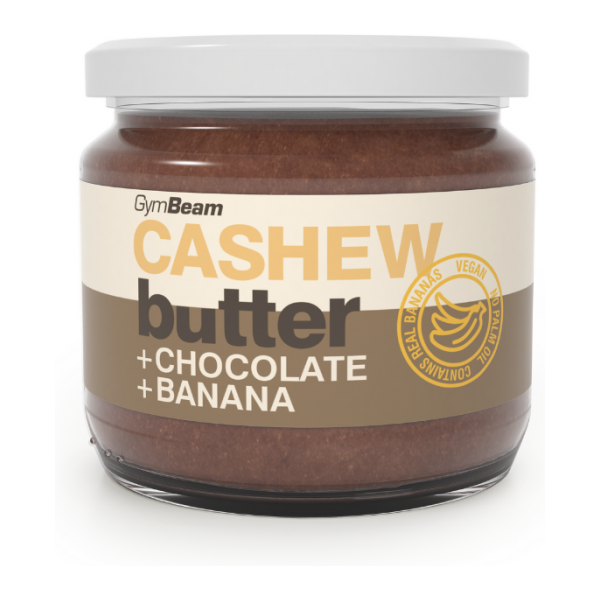 GymBeam KEŠU MÁSLO ČOKOLÁDA + BANÁN - 340 G Ořechové máslo