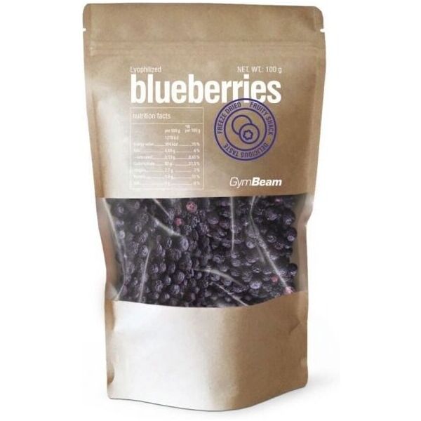 GymBeam LYOFILIZOVANÉ BORŮVKY - 100 G Snack