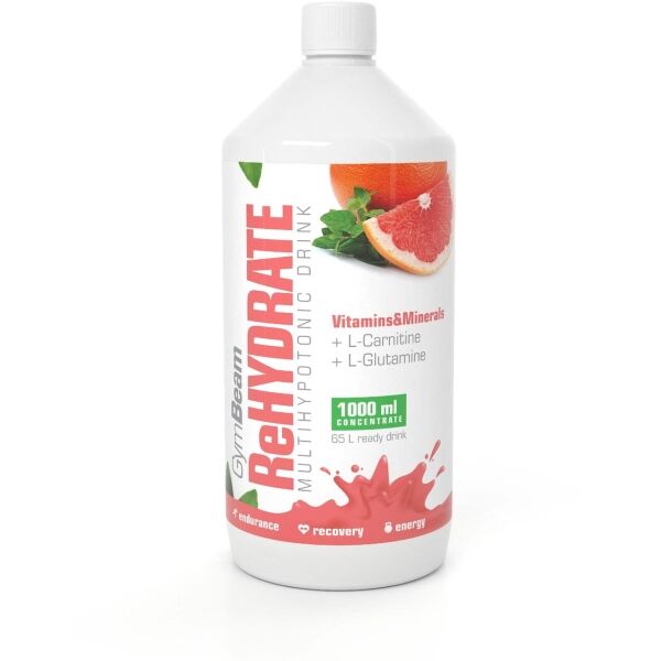 GymBeam REHYDRATE 1000 ML RŮŽOVÝ GRAPEFRUIT Iontový nápoj