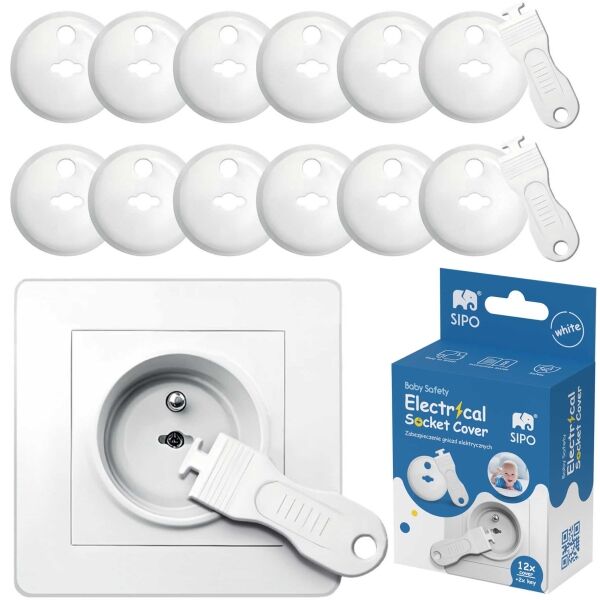Sipo 12 + 2 Ochranné kryty na elektrické zásuvky
