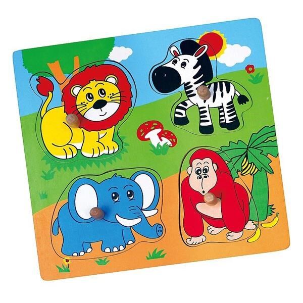 VIGA ZOO Dřevěné puzzle s úchyty